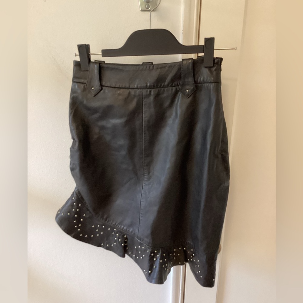Understated Leather studded skirt